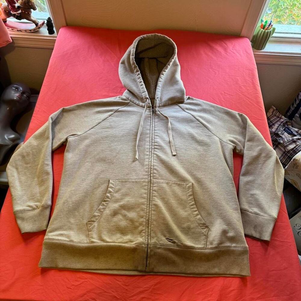 Merona cream zip up hoodie- Size Women's XL